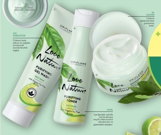 ست لوسیون و ژل شستشوی و تونر صورت تی-تری لیمو لاونیچر اوریفلیم