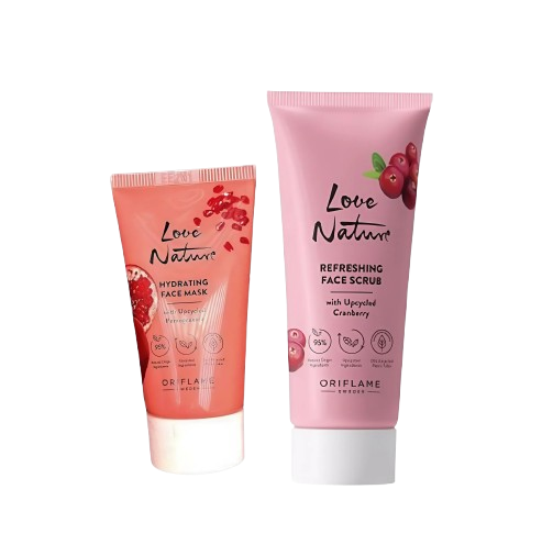 ست ماسک صورت آبرسان انار و اسکراب صورت زغال اخته لاونیچر